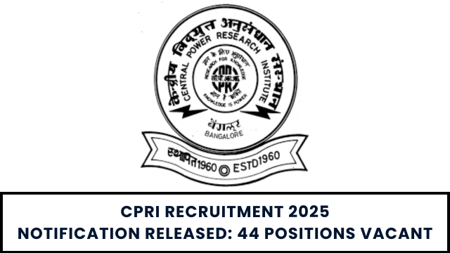 CPRI Recruitment 2025